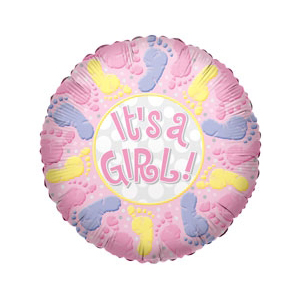 Balloon - Baby Girl 18'' Footprint