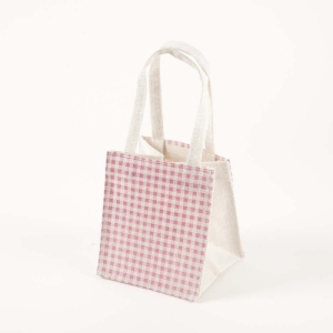 Bag Small Hessian Pink