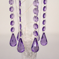 purple  teardrop hanging garland
