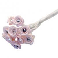 Ribbon Rose w/diamante Pale Pink
