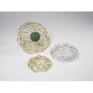 Wire & Bead Collar - Silver 20cm