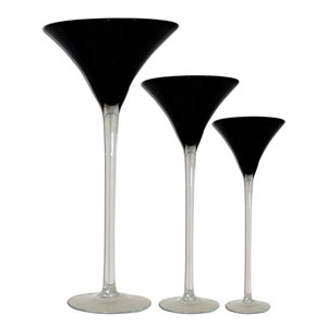 Martini Vase Black 70cm Collection Only