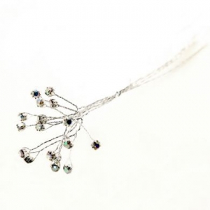 Diamante On Wire Stones Iridescent & Silver (5mm)