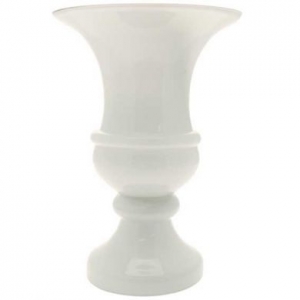 Urn - White Glass Urn