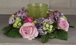 Artificial - Centre Piece Rose/Hydrangea