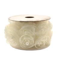 Organza Bridal Cream Rose 40cm