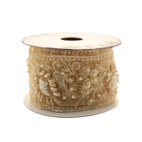 Lace Vintage Beaded Cream 40mm