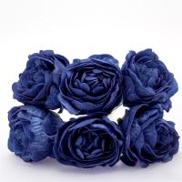 Genoa Foam Roses Navy Blue