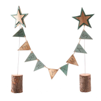 Deco Wooden Garland Merry Xmas