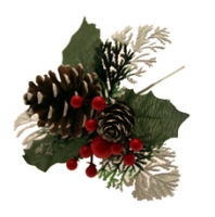 Pick Red Xmas Pick W/Berries Pick