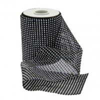 Diamante Ribbon Black 12cm x 5yrds
