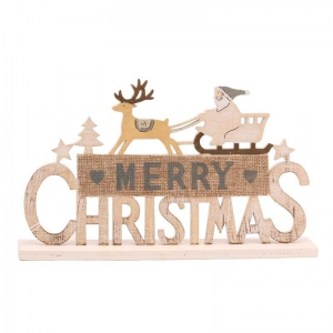 Deco Merry Christmas Wooden Sign