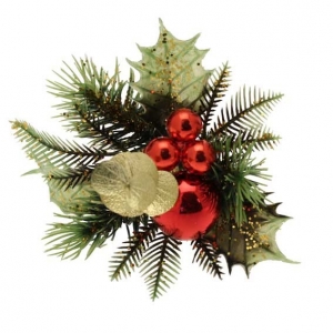Pick - Leaf/Bauble Pick Red
