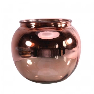 Glass Bubble Bowl Mercury Gold