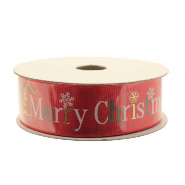 Ribbon Red Merry Christmas